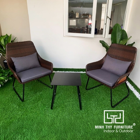 Bàn Ghế Nhựa Giả Mây MT2A258