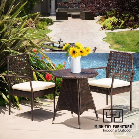 Bàn Ghế Giả Mây Ngoài Trời MT2A211