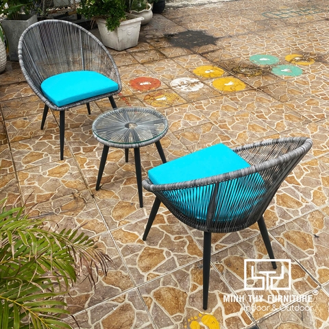 Bàn Ghế Ban Công Nhựa Giả Mây MT2A266