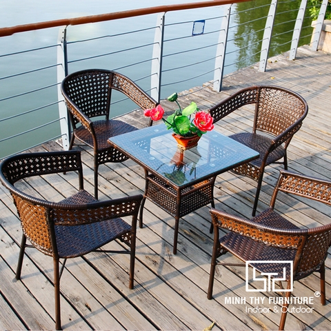 Bàn Ghế Nhựa Giả Mây MT2A62