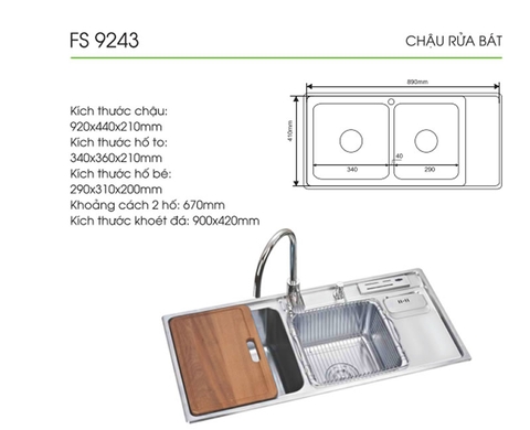 Chậu rửa bát FS 9243