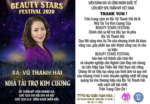 Thẩm mỹ viện Hoàng Gia - Nhà tài trợ kim cương cho sự kiện Beauty Stars Festival