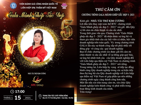 ATC Group trở thành Nhà tài trợ Kim cương tại Gala Mảnh ghép sắc đẹp 5