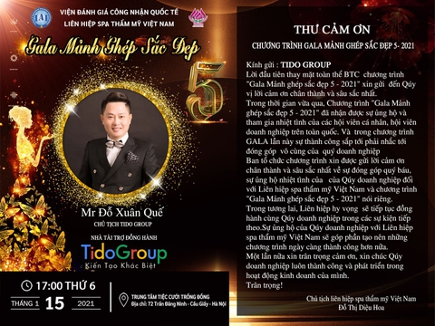 Tido Group trở thành Nhà tài trợ đồng hành tại Gala Mảnh ghép sắc đẹp 5