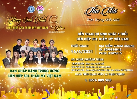 Nhà tài trợ đồng hành cùng sự kiện mừng sinh nhật 6 tuổi của Liên hiệp Spa Thẩm mỹ Việt Nam