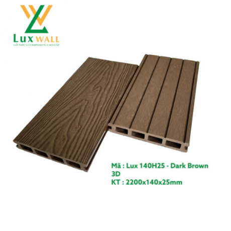 Sàn Gỗ Nhựa LUXWALL LUX140H25-3D Dark Brown