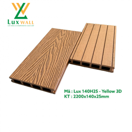 Sàn Gỗ Nhựa LUXWALL LUX140H25-3D Yellow