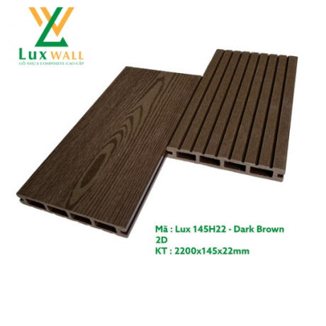 Sàn Gỗ Nhựa LUXWALL LUX145H22-2D Dark Brown