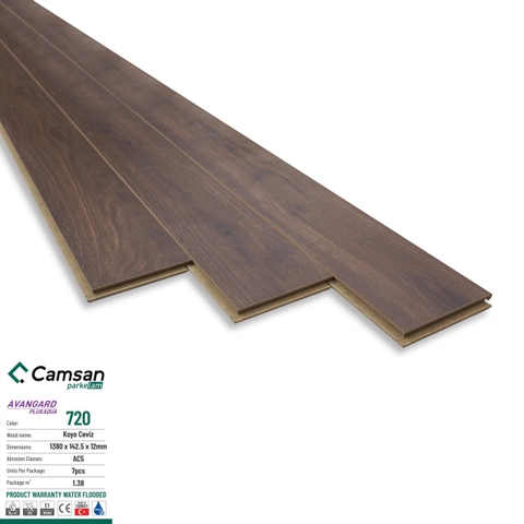 Sàn gỗ Camsan Aqua 720 12mm