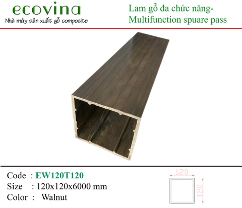 Thanh Lam Đa Năng Ecovina EW120T120 Walnut
