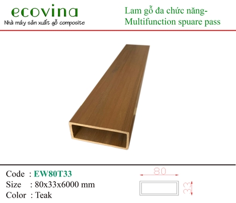 Thanh Lam Đa Năng Ecovina EW80T33 Teak