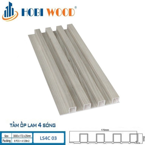 Lam Sóng Gỗ Nhựa HobiWood LS4C-03