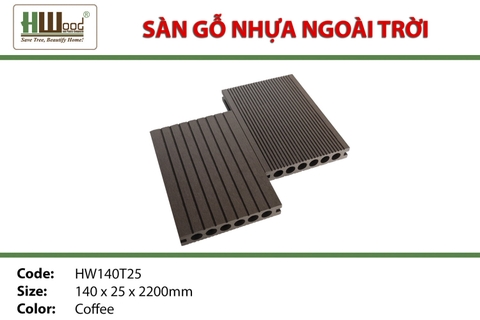 Sàn Gỗ Nhựa HWOOD HW140T25 Coffee