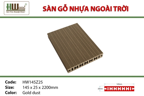 Sàn Gỗ Nhựa HWOOD HW145Z25 Gold Dust