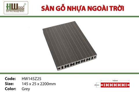 Sàn Gỗ Nhựa HWOOD HW145Z25 Grey