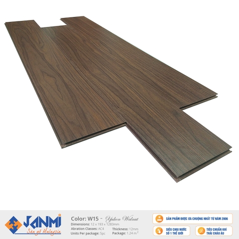 Sàn gỗ Janmi W15 - 12mm bản to