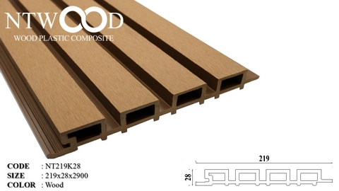 Lam Sóng Gỗ Nhựa NTWOOD NT219K28 Wood