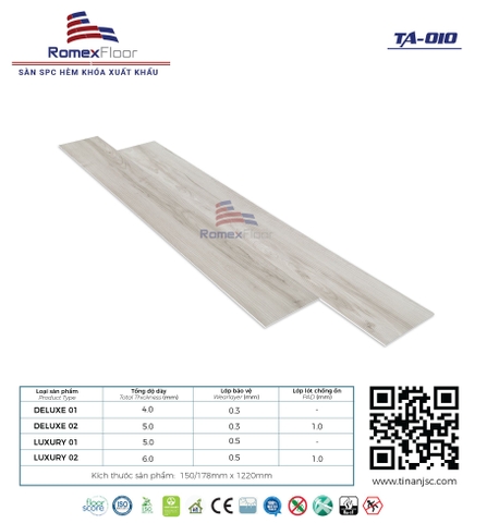 Sàn nhựa Romex Floor TA010