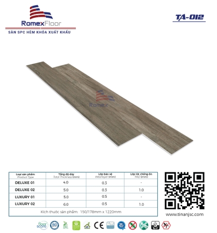 Sàn nhựa Romex Floor TA012