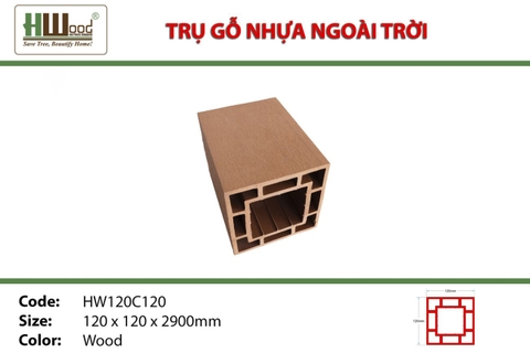 Trụ Cột Pergola HWOOD HW120C120 Wood