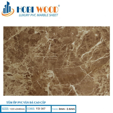 Tấm ốp PVC vân đá Hobi Wood VD307