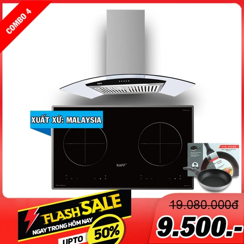 Combo 4: Bếp từ KAFF KF-179II và Máy hút mùi KAFF KF-GB785N