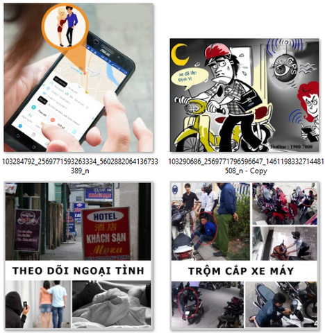 Giao diện theo dõi định vị xe máy qua điện thoại