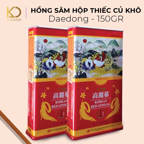 HỒNG SÂM HỘP THIẾC CỦ KHÔ DAEDONG - 150GR