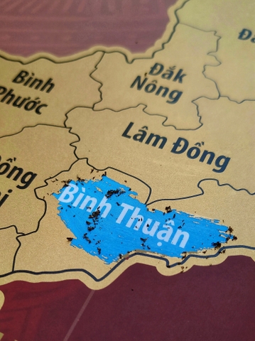 Bản Đồ Cào Việt Nam Phiên Bản ĐỎ HOÀNG KIM – Vietnam Scratch Map Red Velvet Edition