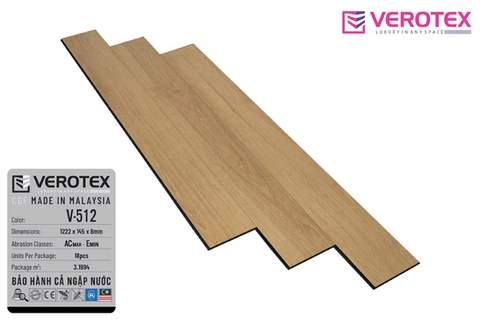 Sàn gỗ Verotex V512 - Cốt đen 8mm
