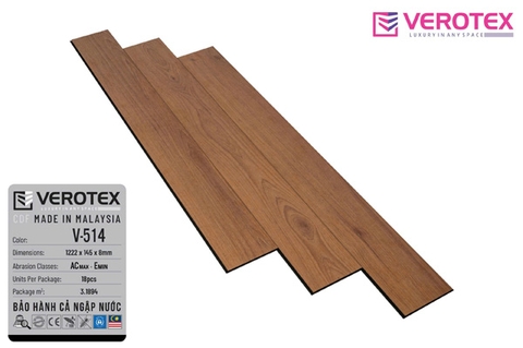 Sàn gỗ Verotex V514 - Cốt đen 8mm