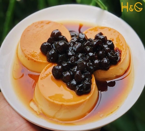 bột bánh flan trà sữa