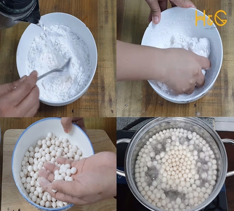 cách làm trân châu bằng bột năng