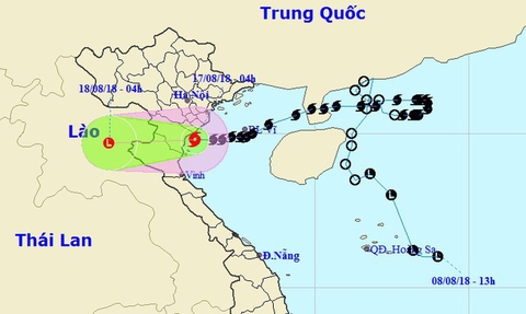 Bão số 4 vào Thái Bình - Nghệ An, Bắc Bộ và Bắc Trung Bộ tiếp tục mưa to
