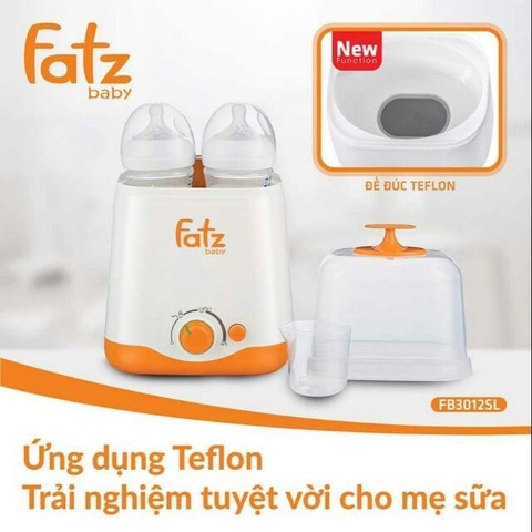 Máy hâm sữa và thức ăn 2 bình đa năng thế hệ mới Fatzbaby FB3012SL