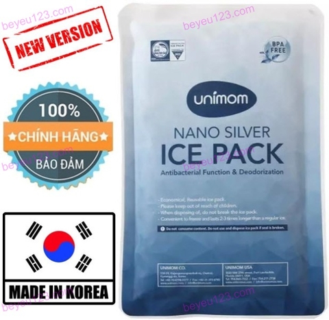 Túi đá gel khô giữ nhiệt lạnh trữ sữa mẹ, thực phẩm Unimom Hàn Quốc