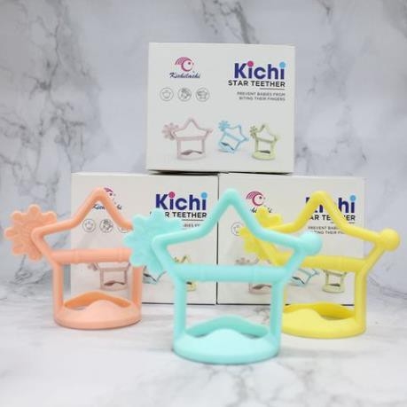 Gặm Nướu silicone mềm hình ngôi sao Kichilachi xỏ đeo tay chống rơi cho Bé