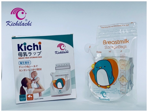 Hộp 50 túi trữ sữa mẹ 250ml KICHILACHI K50V - Japan Technology