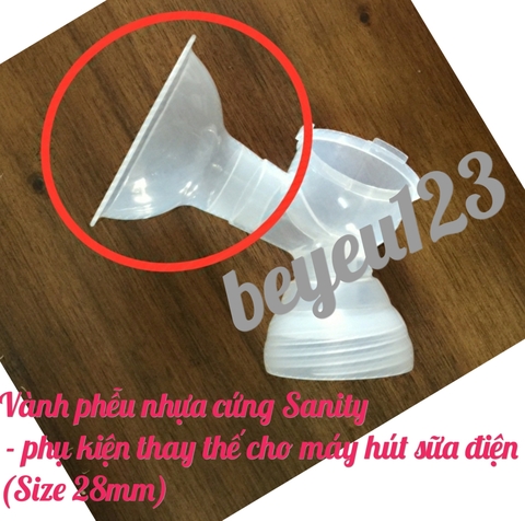 Size 28mm- Vành phễu nhựa cứng Sanity - phụ kiện thay thế cho máy hút sữa điện đôi AP5316