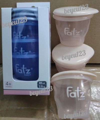 Bộ 3 cốc trữ sữa và thức ăn 85ml Fatz Fatzbaby FB0010N - Made in Thailand