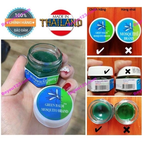 Dầu bôi trị muỗi đốt, côn trùng cắn cho bé Green Blam Mosquito Brand (Made in Thái Lan)