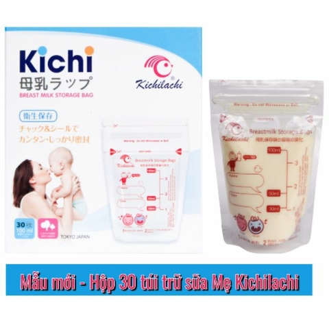 Hộp 30 túi trữ sữa mẹ 100ml không BPA Kichilachi - K30