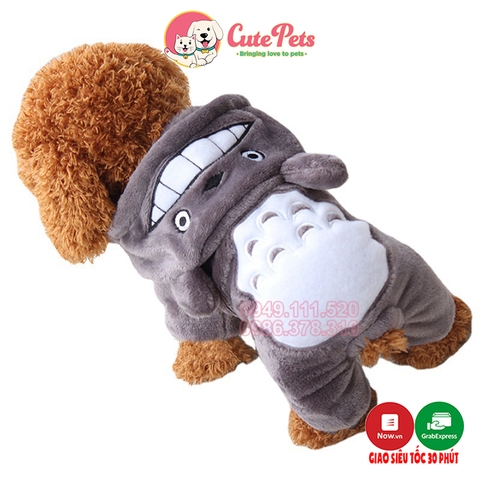 Áo lông Totoro 4 chân dành cho chó to 10kg đến 40kg