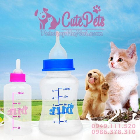 Bình sữa dành cho chó mèo sơ sinh bình ti thú cưng
