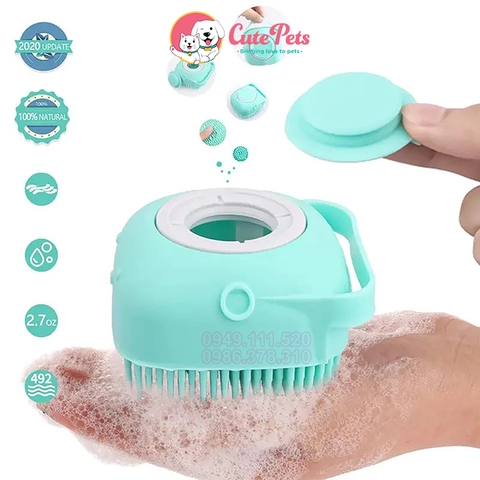 Bàn chải tắm chó tạo bọt massage Bath Brush - Cutepets