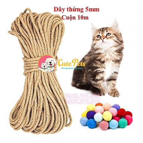 Dây thừng trang trí, làm trụ cào móng mèo