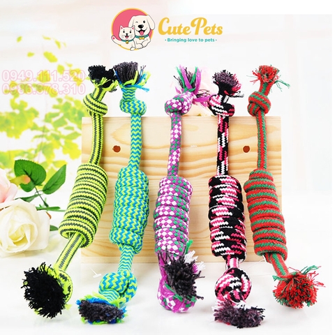 Đồ chơi cho chó dây thừng thắt 2 đầu - Cutepets