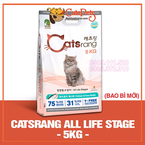 Hạt cho Mèo Catsrang 1kg Hạt cho mèo mọi lứa tuổi xuất xứ Hàn Quốc