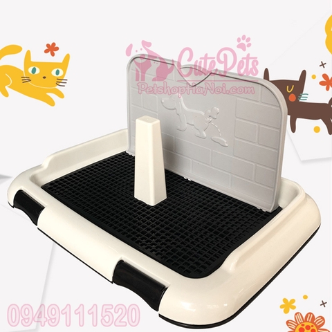 Khay vệ sinh cho chó có tường và cọc cao cấp - CutePets