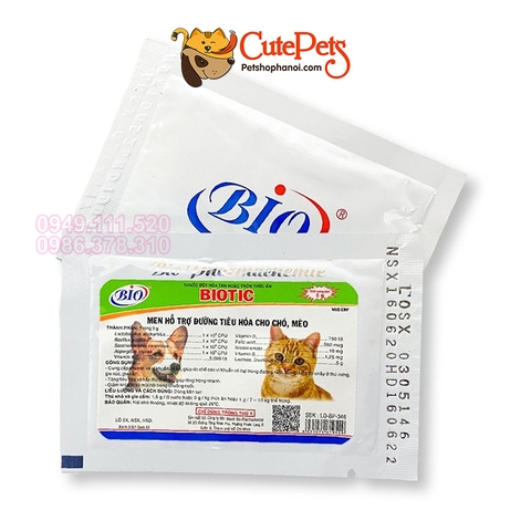 Men hỗ trợ đường tiêu hóa cho chó mèo Biotic 5g - CutePets